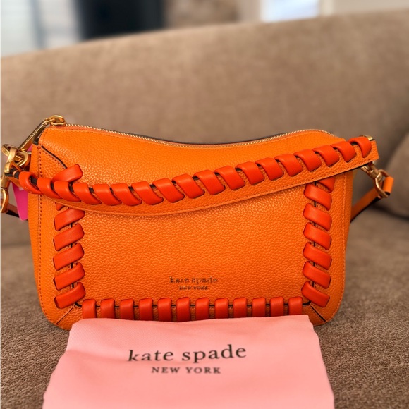 KATE SPADE NY Crush Orange Zin Pebbled Medium Leather - Picture 3 of 7
